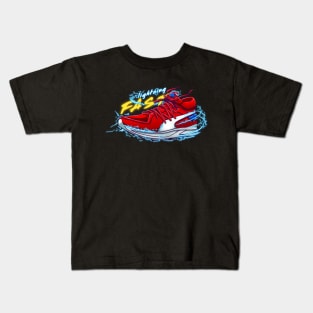 Lightning Fast Sneakers Kids T-Shirt